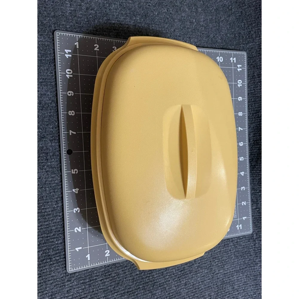 Vintage Tupperware Microwave Steamer Harvest Gold 3 Piece Set 1273 1274 1275 USA